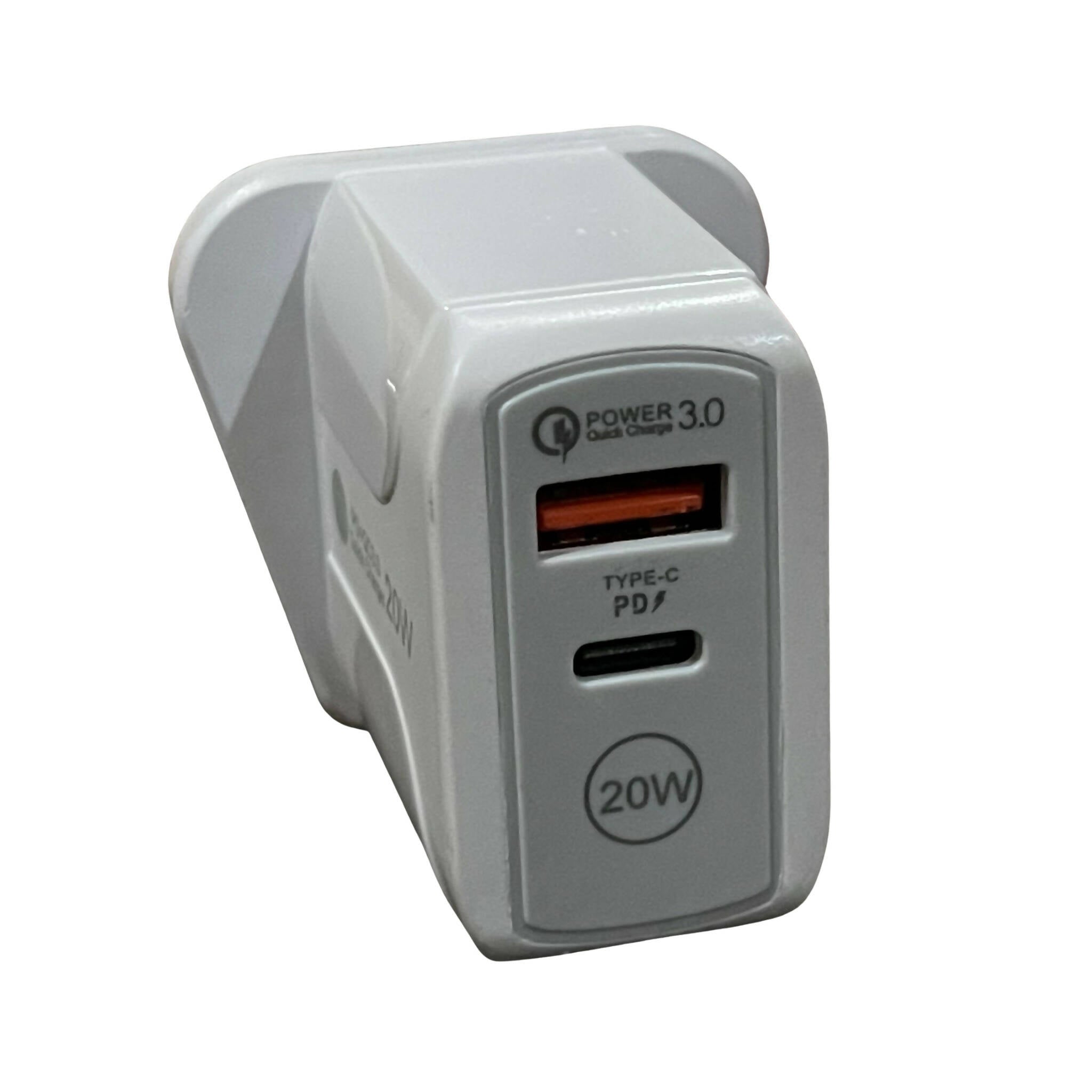 USB Charger Adapter, Quick Charge 3.0, iPhone & Mobile Phones - 20W