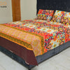 Bed Sheet, Vibrant Orange & Print Polycotton