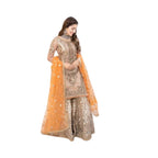 Stitched Suit, Maysoori Shirt with Net Dupatta & Embroidered Lehenga, for Women