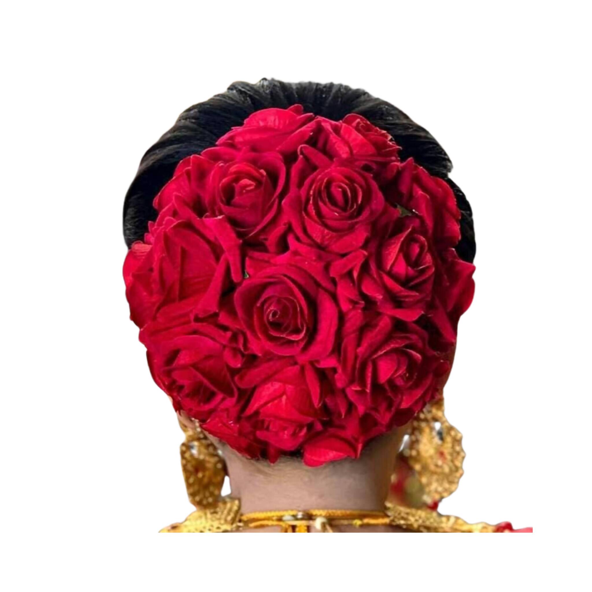Heavy Bridal Hair Jura Pins, Set of 15 Rose Pins & 8 Golden Pollen Pins, for Women
