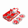 Floral Metal Tea Set, Elevate Child's Play with an Elegant Kitchen Game