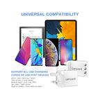 Lencent UK USB Wall Charger, 3 Port 5V/2.4A, Multi-Port