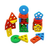 Toy, Colorful Wooden Stacker, Early Learning Shapes and Matching Game, for Kids'