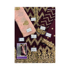 Unstitched Suit, Embroidered Shirt with Malai Trousers & Dupatta Ensemble, for Women