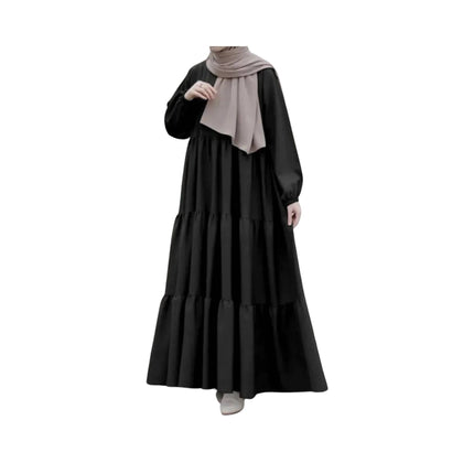 Abaya, Frill with Stroller in Soft Double Georgette, for Women