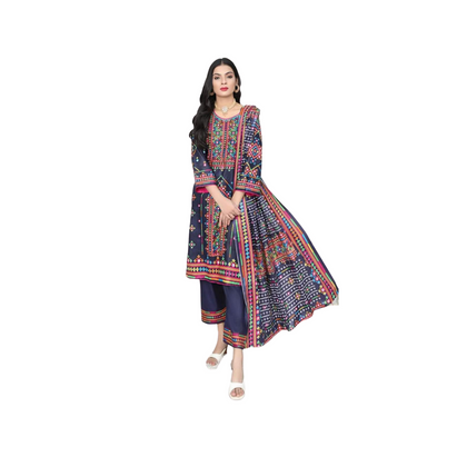 Printed Lawn, Ensemble Vibrant Shirt, Coordinated Dupatta & Versatile Trouser, for Women