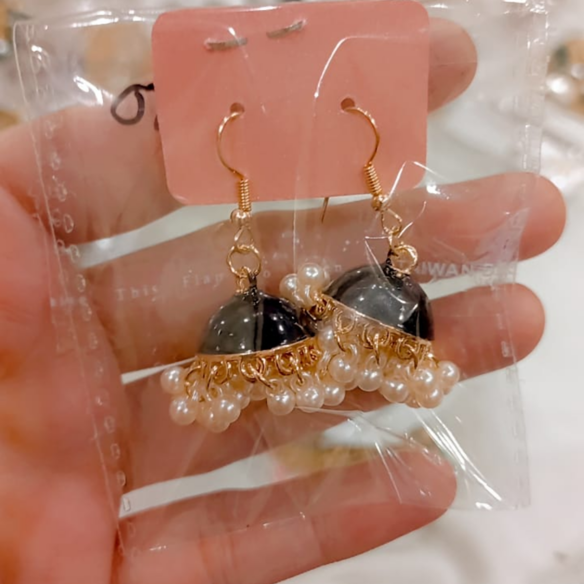 Earrings, Meena Jhumki with Pearl Drop, Traditional Elegance & Timeless Charm, for Women