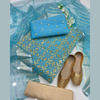 Unstitched Suit, Organza Mirror Work & Delicate Charm, for Women