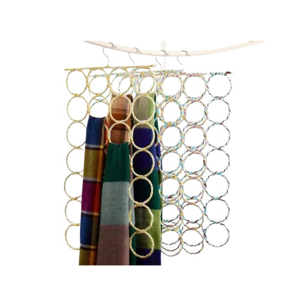 Scarf Hanger, 28 Hole & Multipurpose Organizer, for Ties, Scarves, Belts, & More