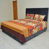 Bed Sheet, Vibrant Orange & Print Polycotton