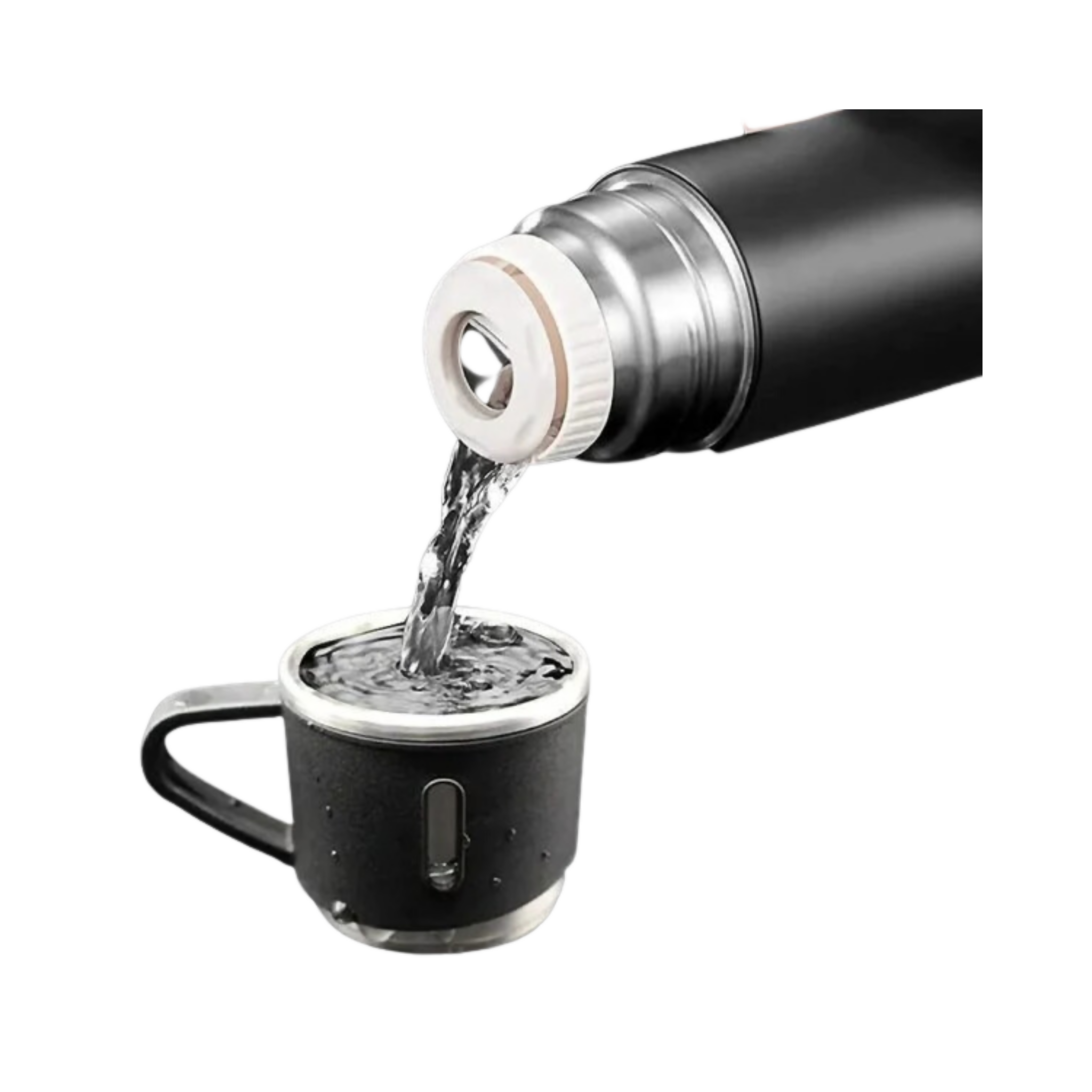 Thermal Flask, 3 In 1 Vacuum Insulated, Stylish, Durable & Portable.