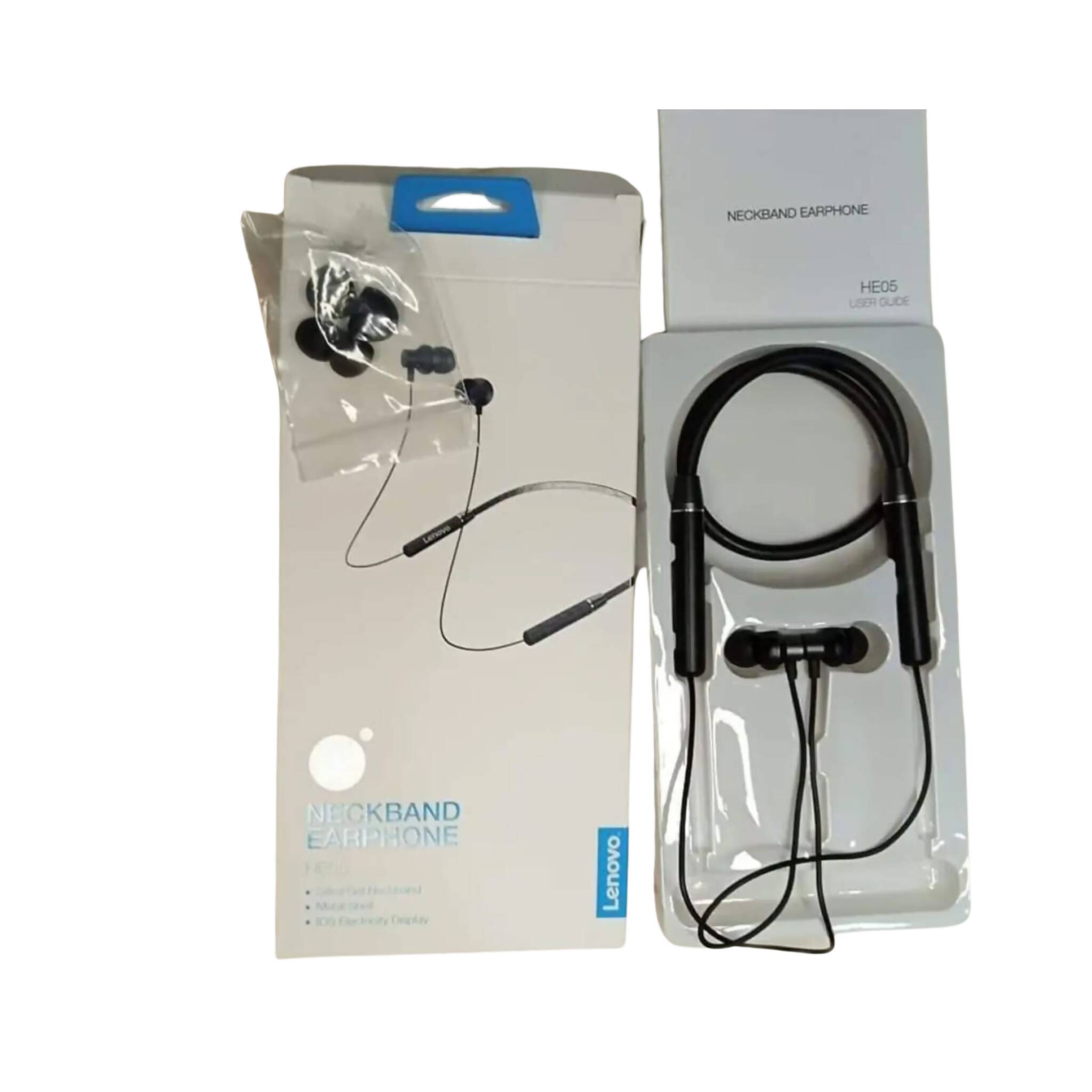 Earbuds, Lenovo HE05 Original Wireless, Fast Connection & Long Battery Life