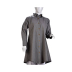 Shirt, Stunning Irish-Grey Self-Striped Cotton, for Women