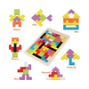 Puzzle Board, Wooden Tangram & Vibrant Tangram Fun, for Kids'