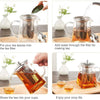 Glass Teapot, Premium Borosilicate with Stainless Steel Infuser - Quality Craftsmanship