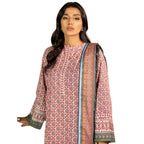 Ajrak-Print Ensemble, Cultural Elegance & Slub Khaddar Fabric, for Women