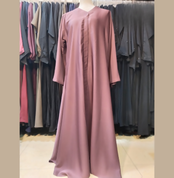 Abaya, Embroidery Along The Cuffs & Hemline, for Women