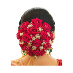 Heavy Bridal Hair Jura Pins, Set of 15 Rose Pins & 8 Golden Pollen Pins, for Women