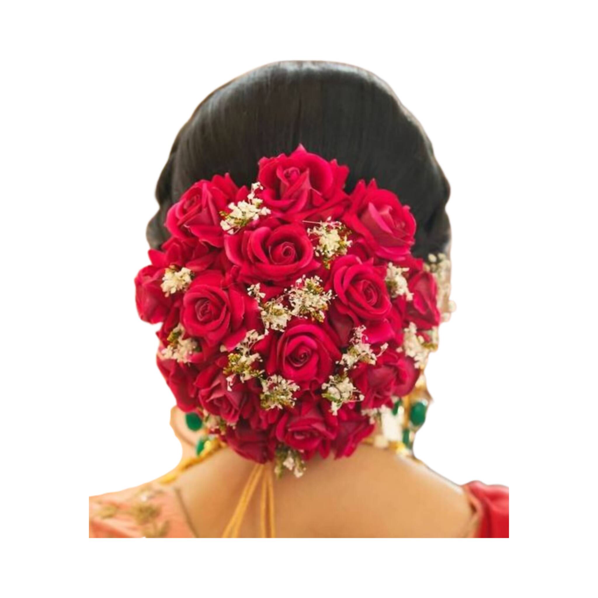 Heavy Bridal Hair Jura Pins, Set of 15 Rose Pins & 8 Golden Pollen Pins, for Women
