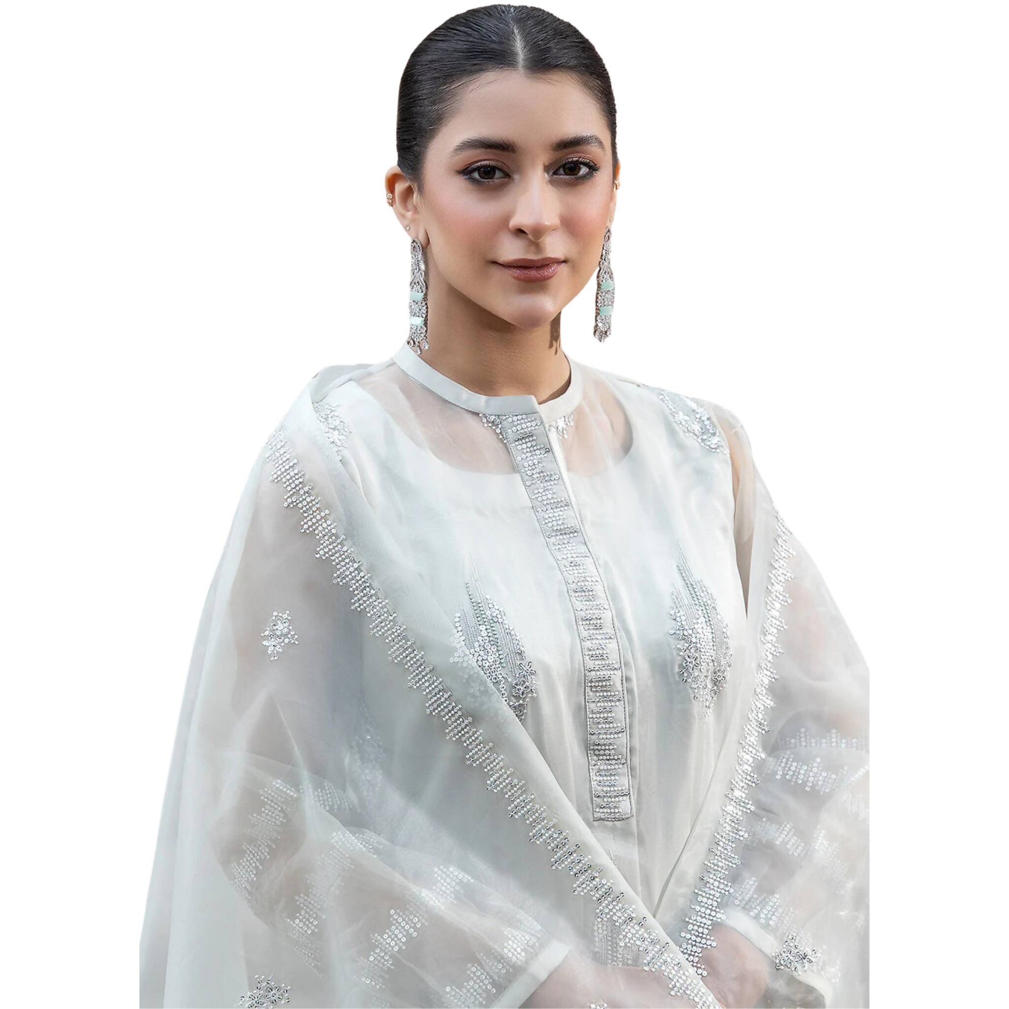 Suit, Sophisticated Elegance, Three-Piece Silk with Sequins Embroidery, for Women