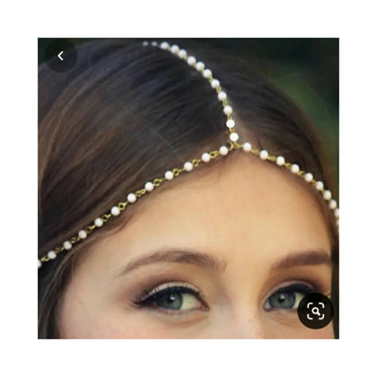 Pearl Head Chain Jewellery / Pearl Matha Patti, for Women