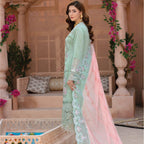 Semi Stitched Crinkle Chiffon Ensemble