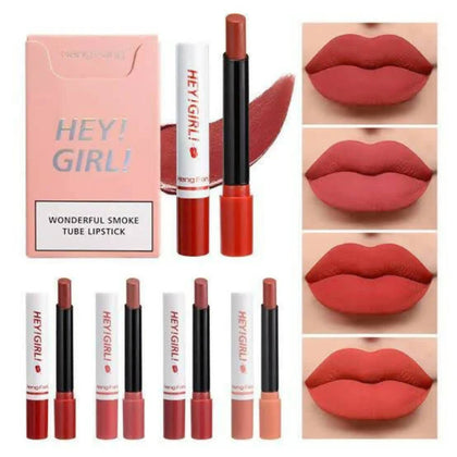 Lipstick, Heng Feng Hey Girl Smoke Tube Lipstick - Set of 4, for Lasting Beauty