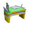 Study Desks, Multifunctional Lap Desks with Storage Pockets, for Kids
