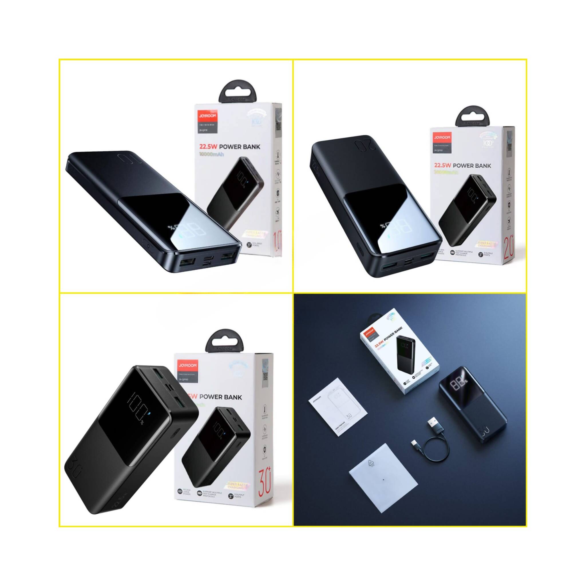Power Bank, Joyroom Ultra-Fast Charging, Efficient Charging & LED Display
