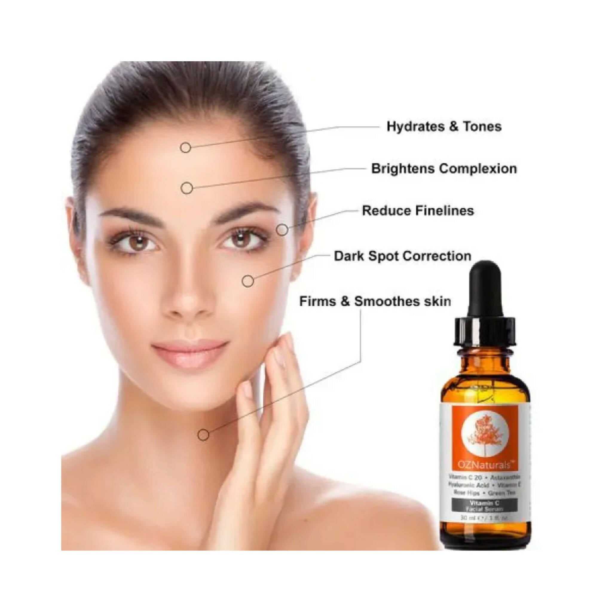 Facial Serum, OZ Natural Vitamin C, In 30ML