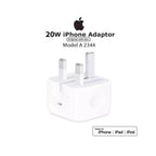 Power Adapter, Apple 20W USB C with Cable, Convenient for home, or On-the-Go charging