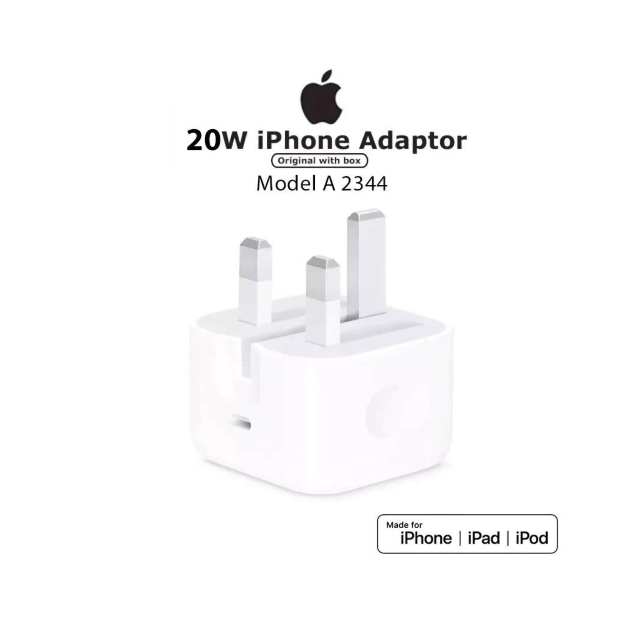 Power Adapter, Apple 20W USB C with Cable, Convenient for home, or On-the-Go charging