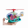 Helicopter Toy, Transparent Gear & Educational Fun with Lights & Music, for Kids'