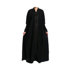Abaya, Black Lace & Mokesh Embellished 1-Piece Modest Elegance, for Women