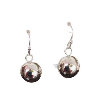 Earrings, Stainless Steel Silver Ball Drop, for Women & Girls