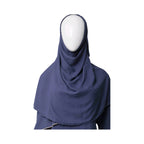 Abaya, Korean Georgette Ensemble with Pleating Details & Contrast Piping, for Women