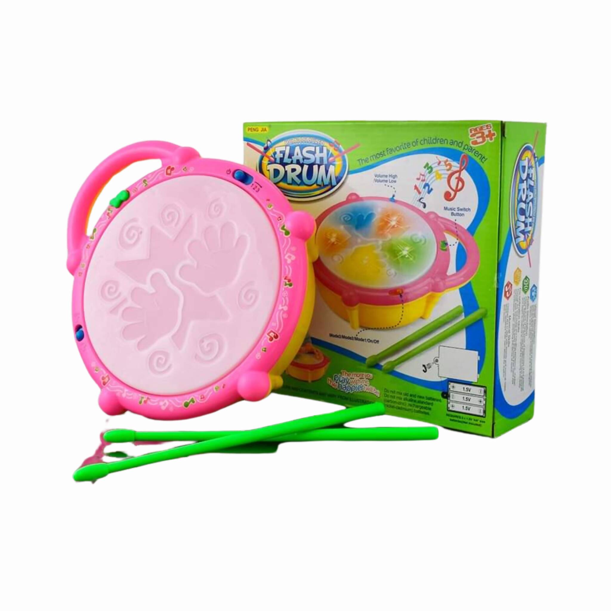 Flash Drum, Interactive Numbers, Lights, & Sounds, for Kids'