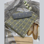 Unstitched Suit, Organza Mirror Work & Delicate Charm, for Women