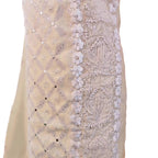 Unstitched Suit, Festive Paper Lawn Suit with Applique, Mukesh Work & Chicken Kari