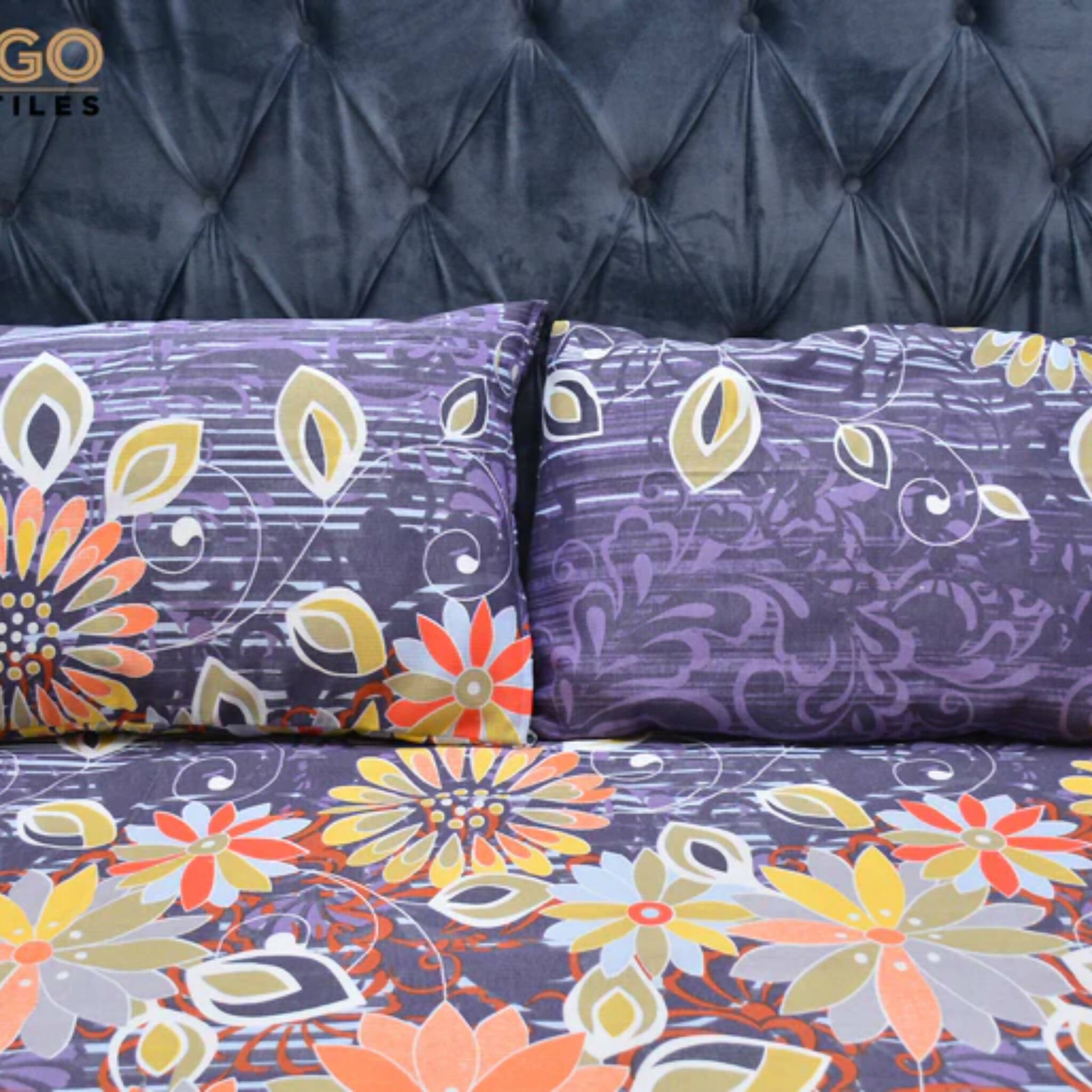 Bed Sheets, Elevate Your Bedroom with T-200 Lotus Garden