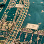 Unstitched Suit, Lawn Fully Embroidered Front Organza Dupatta & Dyed Trouser