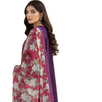 3-Piece Suit, Regal Purple with Monarch Dupatta, Elegant Embroidered Ensemble