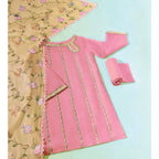 Unstitched Suit, Adda Work, Embroidered Dupatta & Stylish Malai Trouser