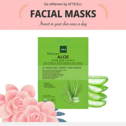 Atticel Aloe Spa Mask, Soothe, Hydrate & Revitalize