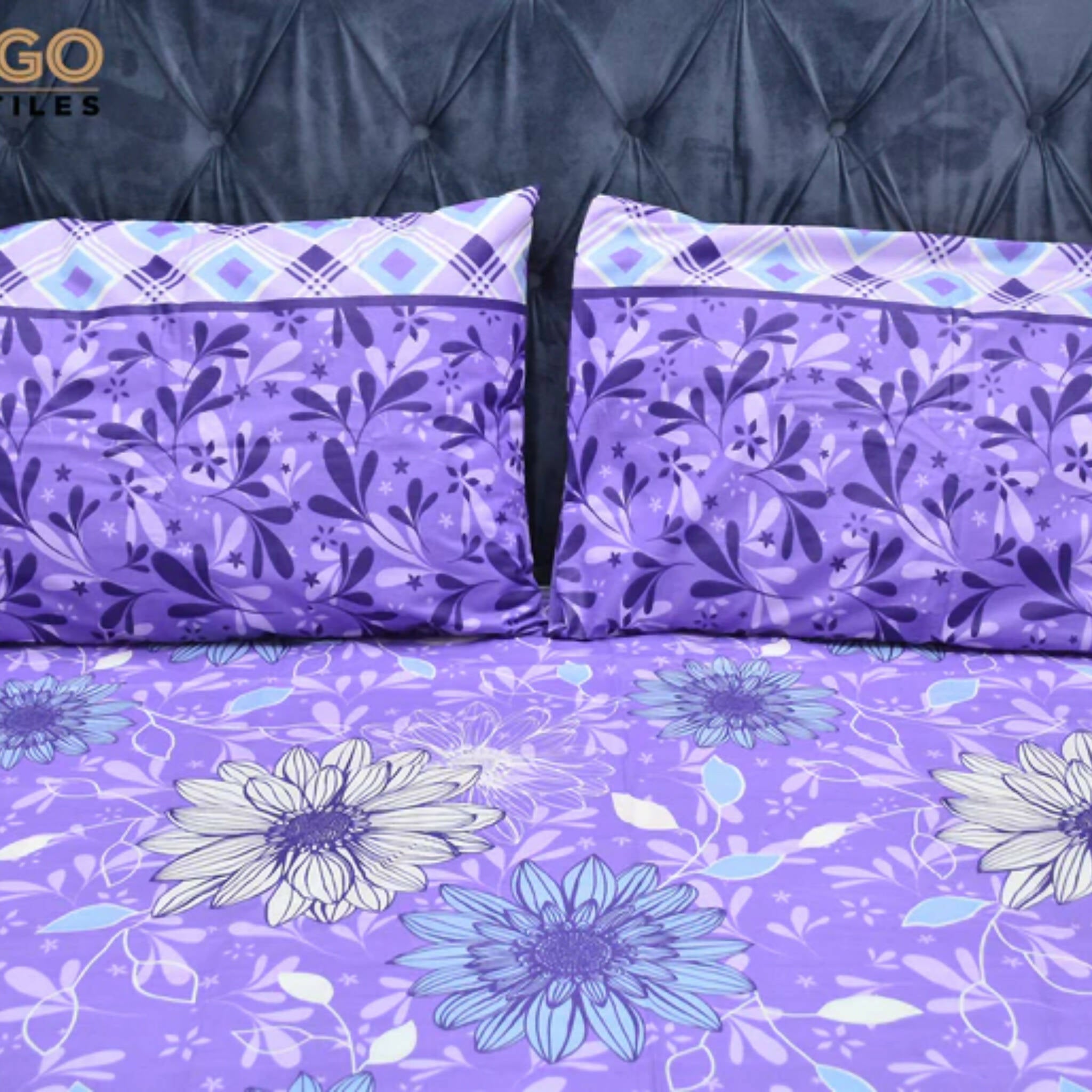 Bed Sheet, Elevate Your Bedroom with Purple Floral Perfection