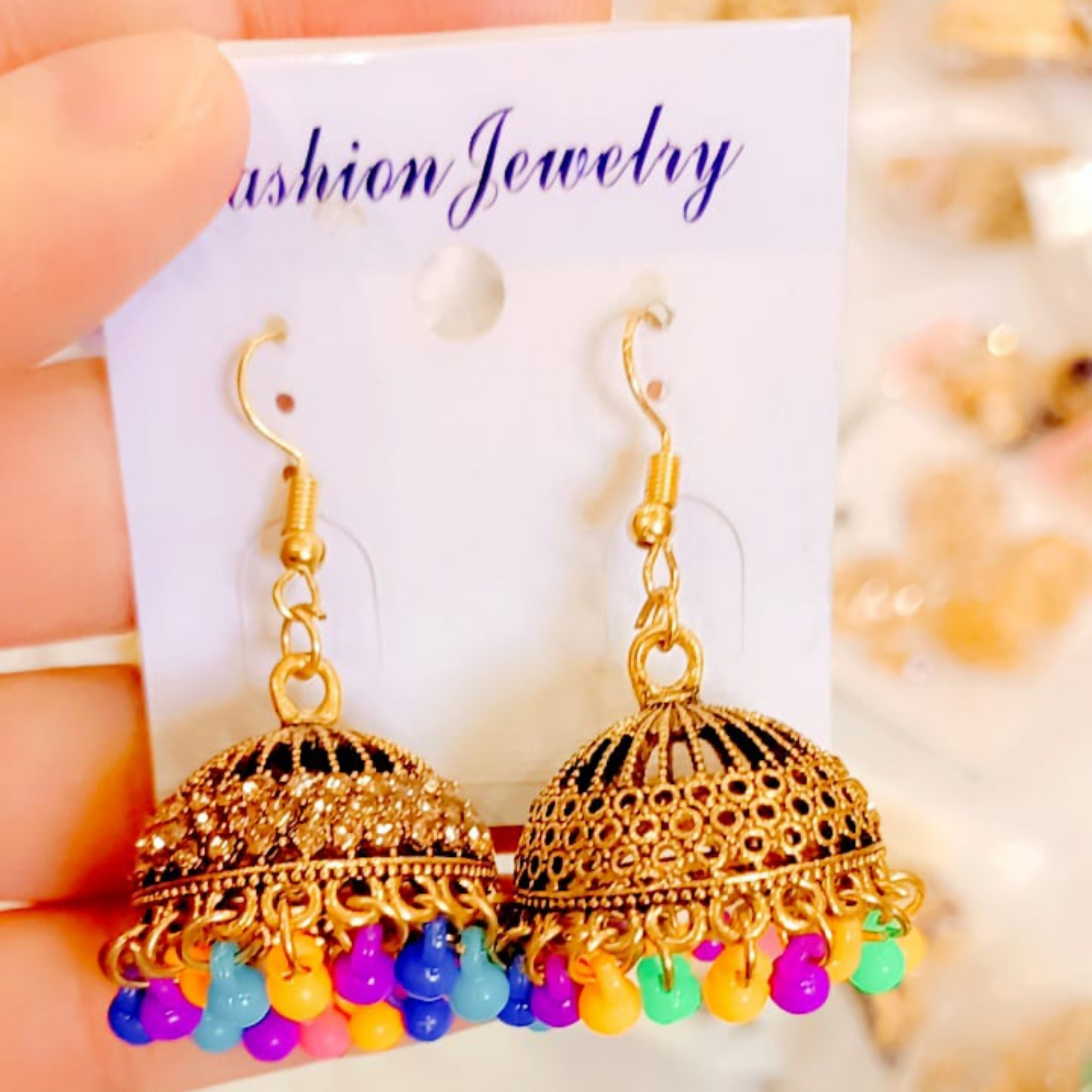 Earrings, Antique Indian Jhumki & Timeless Elegance, for Women