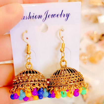 Earrings, Antique Indian Jhumki & Timeless Elegance, for Women