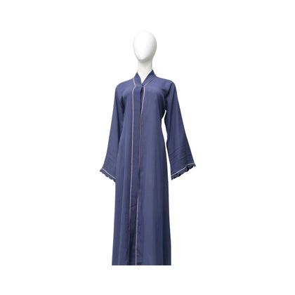 Abaya, Blue with Diamante Embellishments & Zipper Closure, for Women