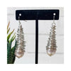 Wire Hook Earrings with Silver Wire and Pink Pearl