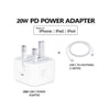 Power Adapter, Apple 20W USB C with Cable, Convenient for home, or On-the-Go charging